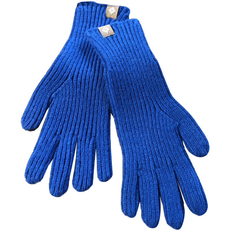 Winter Solid Color Knitted Gloves For Men And Women